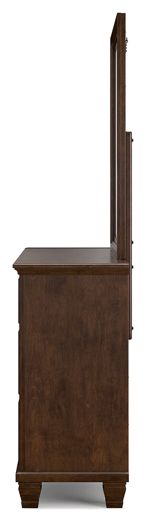 Danabrin Brown Queen Panel Bedroom Set with Dresser, Mirror and Nightstand (Online Special Price) - Ornate Home