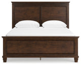 Danabrin Brown Queen Panel Bedroom Set with Dresser, Mirror and Nightstand - Ornate Home