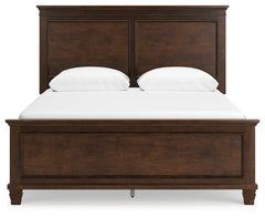 Danabrin Brown Queen Panel Bedroom Set with Dresser, Mirror and Nightstand - Ornate Home