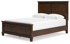 Danabrin Brown Queen Panel Bedroom Set with Dresser, Mirror and Nightstand - Ornate Home
