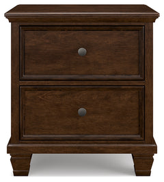 Danabrin Brown Queen Panel Bedroom Set with Dresser, Mirror and Nightstand - Ornate Home