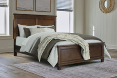 Danabrin Brown Queen Panel Bedroom Set with Dresser, Mirror and Nightstand - Ornate Home