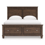 Danabrin Brown Queen Panel Storage Bed - Ornate Home