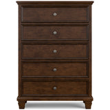 Danabrin Brown Twin Panel 6-Piece Bedroom Set w/ 2 Nightstands - Ornate Home