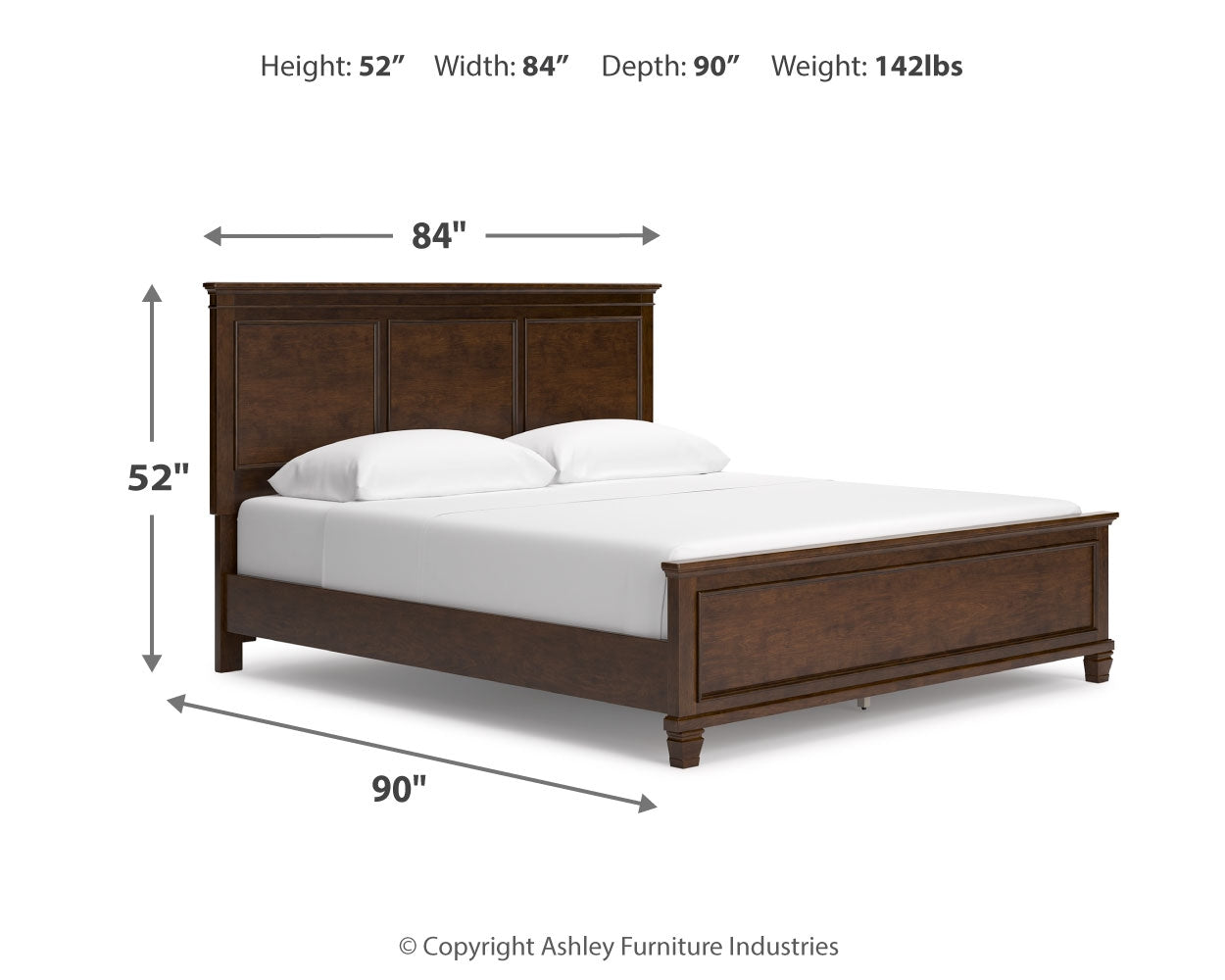 Danabrin California King Panel Bedroom Set with Dresser and Mirror - Ornate Home