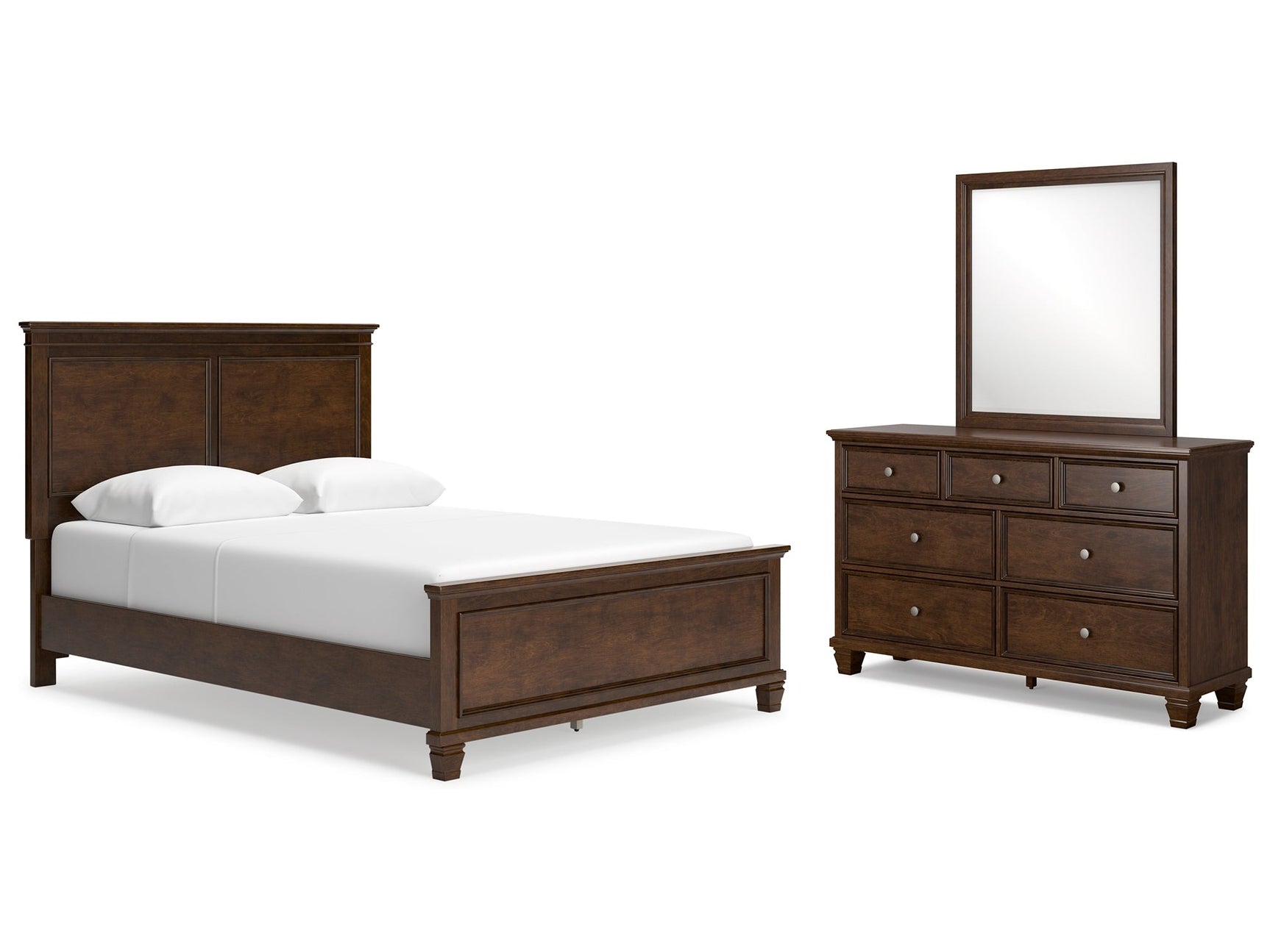 Danabrin Queen Panel Bedroom Set with Dresser and Mirror - Ornate Home