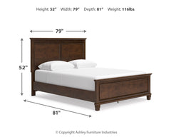 Danabrin Queen Panel Bedroom Set with Dresser and Mirror - Ornate Home