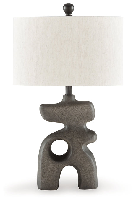 Danacy Distressed Black Table Lamp - Ornate Home