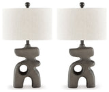 Danacy Distressed Black Table Lamp (Set of 2) (Online Special Price) - Ornate Home