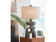 Danacy Distressed Black Table Lamp (Set of 2) - Ornate Home