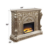 Danae Antique Silver Fireplace - Ornate Home
