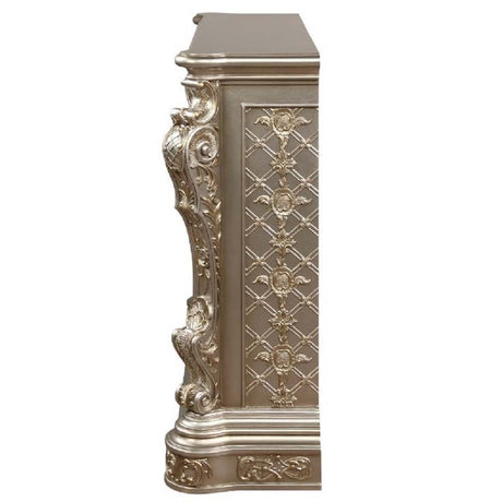 Danae Antique Silver Fireplace - Ornate Home