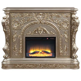 Danae Antique Silver Fireplace - Ornate Home
