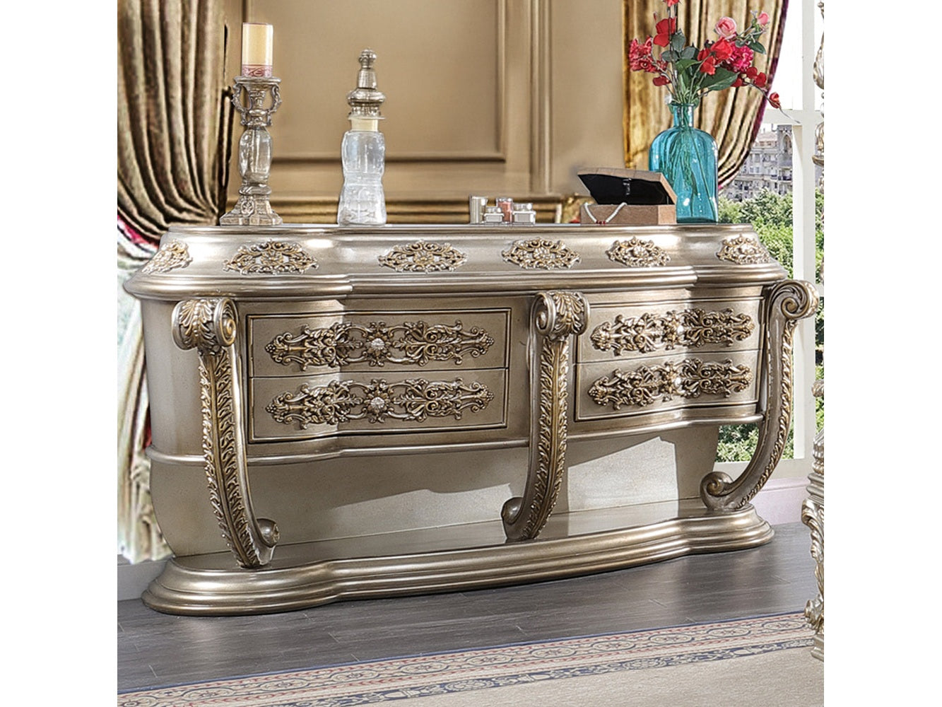 Danae Champagne Dresser - Ornate Home