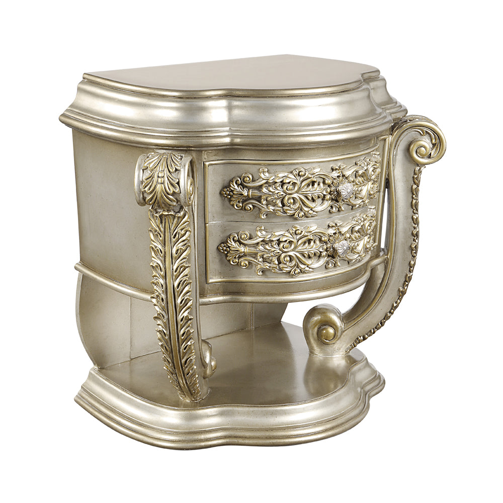 Danae Champagne Nightstand - Ornate Home
