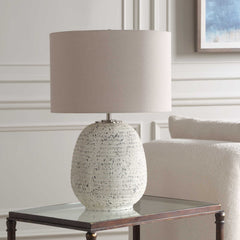 Danala Gray/White Stone Table Lamp - Ornate Home