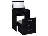 Danbury Black High Gloss Vanity Set - Ornate Home