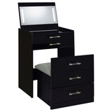 Danbury Black High Gloss Vanity Set - Ornate Home