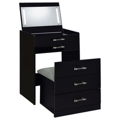 Danbury Black High Gloss Vanity Set - Ornate Home
