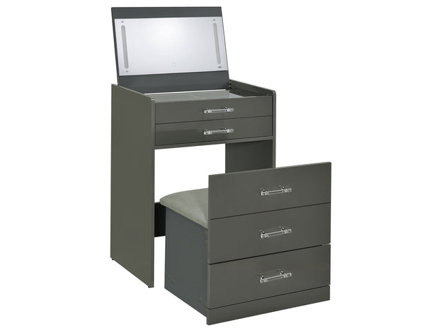 Danbury Grey High Gloss Vanity Set - Ornate Home