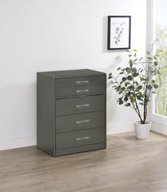 Danbury Grey High Gloss Vanity Set - Ornate Home
