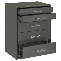 Danbury Grey High Gloss Vanity Set - Ornate Home