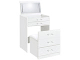 Danbury White High Gloss Vanity Set - Ornate Home
