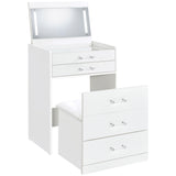 Danbury White High Gloss Vanity Set - Ornate Home