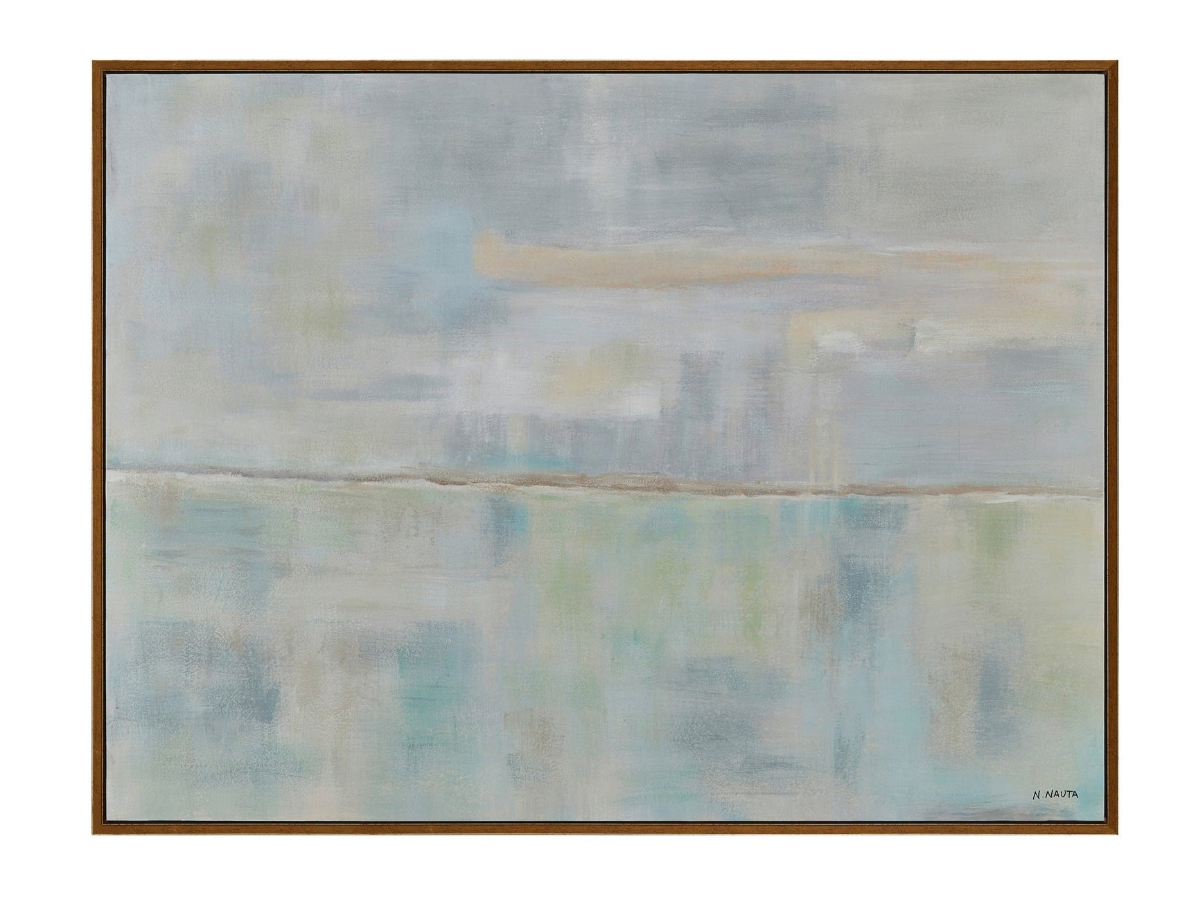 Dance At The Horizon Green/Blue Canvas - Ornate Home