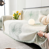 Dandelion Reversible Striped Couch Throw Cover for Living Room Pet Sofa Slipcovers Couch Protector - Ornate Home