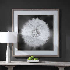 Dandelion Seedhead Black/White Framed Print - Ornate Home