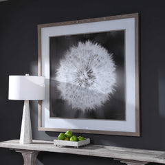 Dandelion Seedhead Black/White Framed Print - Ornate Home
