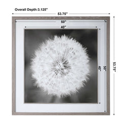 Dandelion Seedhead Black/White Framed Print - Ornate Home