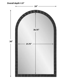 Dandridge Black Arch Mirror - Ornate Home