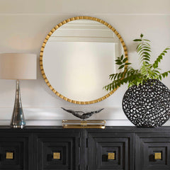 Dandridge Gold Round Mirror - Ornate Home