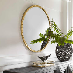 Dandridge Gold Round Mirror - Ornate Home