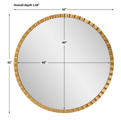 Dandridge Gold Round Mirror - Ornate Home