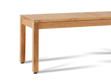 Dane 2-Person Teak Outdoor Backless Bench - Ornate Home