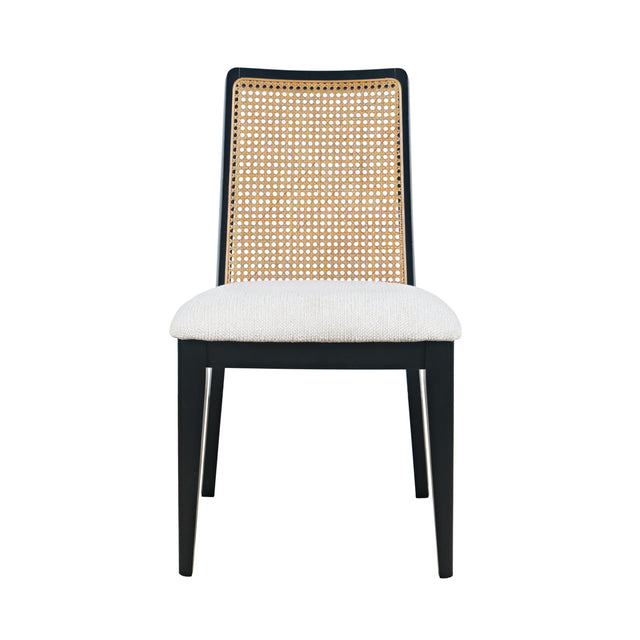 Dane Black Cane Back Chair (Set of 2) - Ornate Home