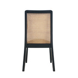 Dane Black Cane Back Chair (Set of 2) - Ornate Home