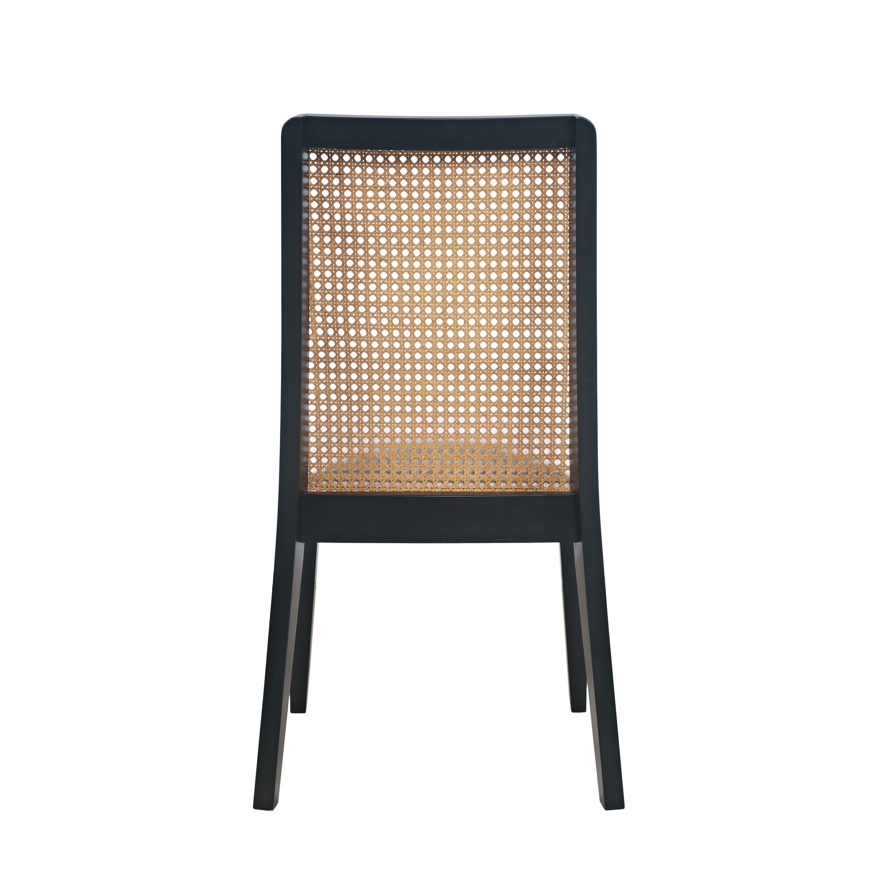 Dane Black Cane Back Chair (Set of 2) - Ornate Home
