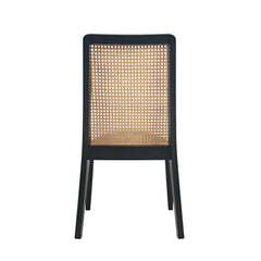 Dane Black Cane Back Chair (Set of 2) - Ornate Home