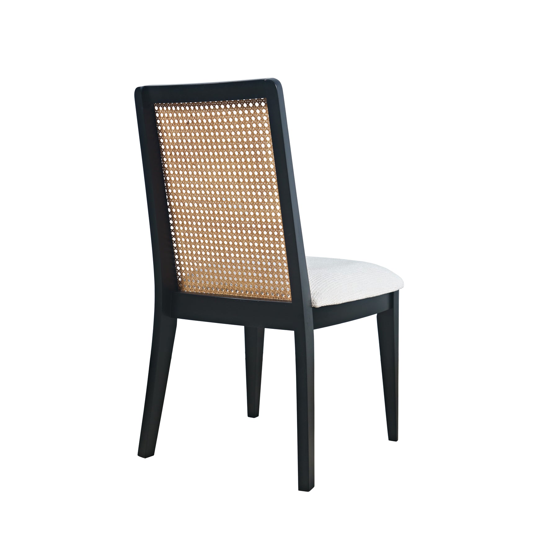 Dane Black Cane Back Chair (Set of 2) - Ornate Home