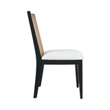 Dane Black Cane Back Chair (Set of 2) - Ornate Home