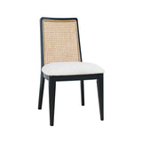Dane Black Cane Back Chair (Set of 2) - Ornate Home