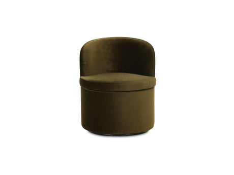 Dane Faux Green Mohair Swivel Dining Chair - Ornate Home