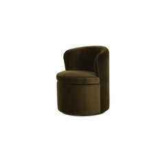 Dane Faux Green Mohair Swivel Dining Chair - Ornate Home