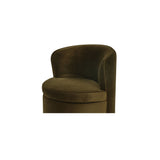 Dane Faux Green Mohair Swivel Dining Chair - Ornate Home