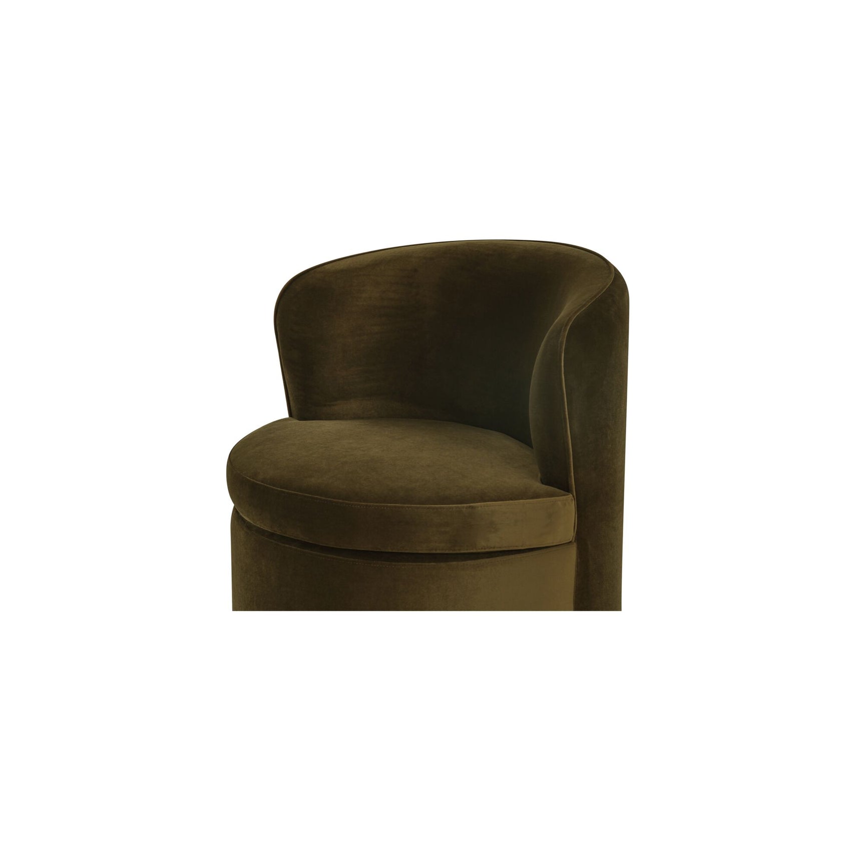 Dane Faux Green Mohair Swivel Dining Chair - Ornate Home