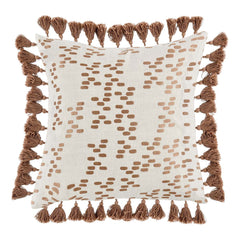 Dane Penny Brown 22"x22" Throw Pillow (Set of 2) - Ornate Home